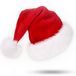 Kerstmuts Jonami Pluche Kerstmuts voor Volwassenen, Rode en Witte Hoed Kostuum voor Kerstfeest