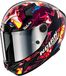 Nolan X-804 RS Ultra Carbon Chicane 380, casque intégral, couleur: Rouge Foncé/Rouge/Fuchsia/Jaune, taille: XL