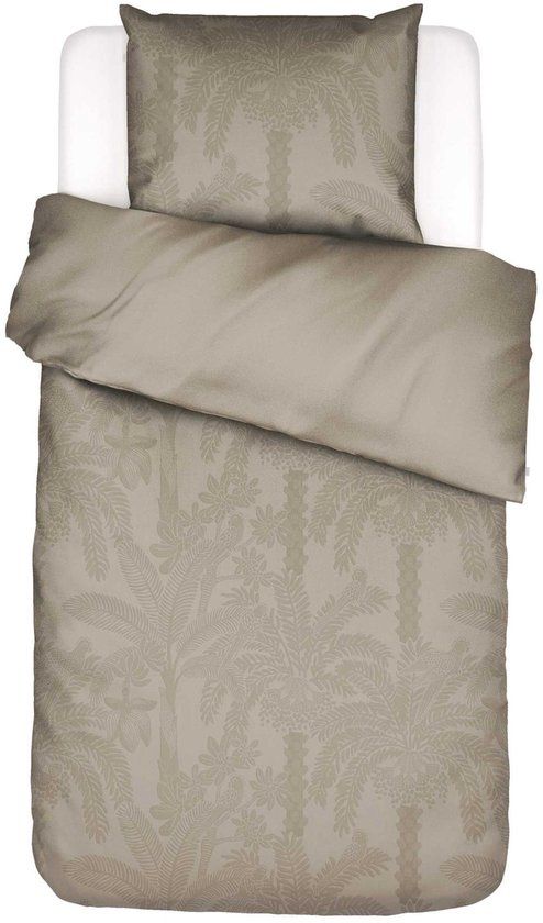 Essenza Palma Dekbedovertrek Taupe - Eenpersoons – 140x200/220 cm
