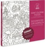 OMY - Kleur poster Duitsland - Giant coloring poster Germany - voor jong en oud - 100 x 70 cm