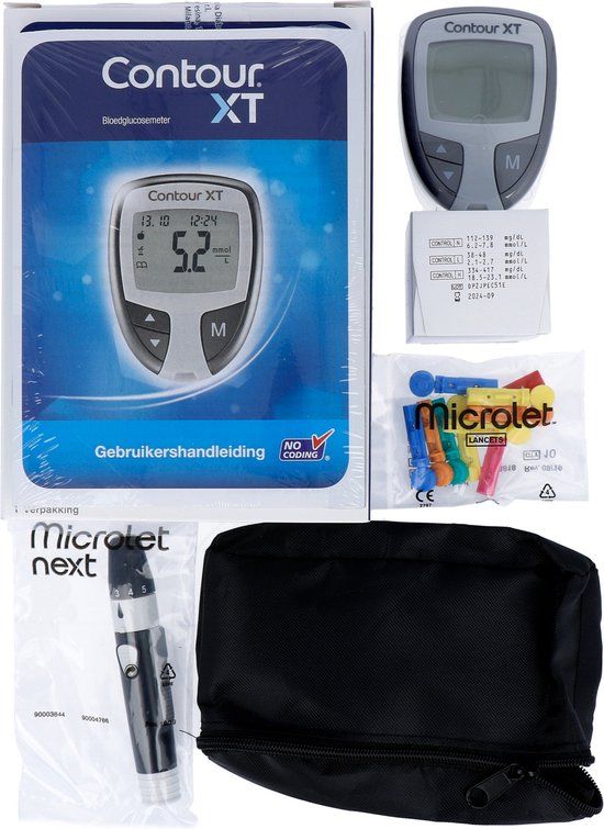 Ascensia Contour XT startpakket - Bloedsuikermeter - Grijs