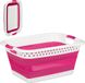 Merkloos Relaxdays Opvouwbare wasmand - Roze - Kunststof - 37L