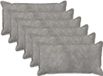 vidaXL - Kussensloop - 6 stuks - Katoensatijn - Lichtgrijs - 40 x 80 cm