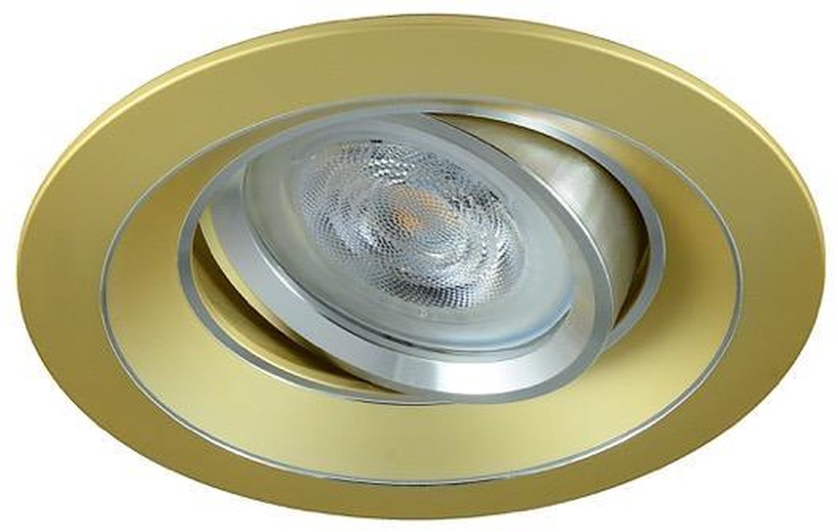 RTM Lighting Platte inbouwspot Falco -Rond Goud -Extra Warm Wit -Dimbaar -3.7W -RTM Lighting LED