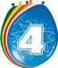 Folat Bv 8x stuks Ballonnen versiering 4 jaar