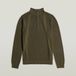 G-STAR Structure Half Zip Knit Heren Trui - Dark Olive - XXL
