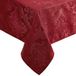 Elrene Home Fashions Caiden Elegance Damast tafelkleed, waterdicht, vlek- en kreukbestendig, rechthoekig, rood, 132 x 177,8 cm