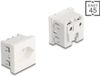 Delock Easy 45 Prise de courant avec terre T13 Suisse 45 x 45 mm Blanc