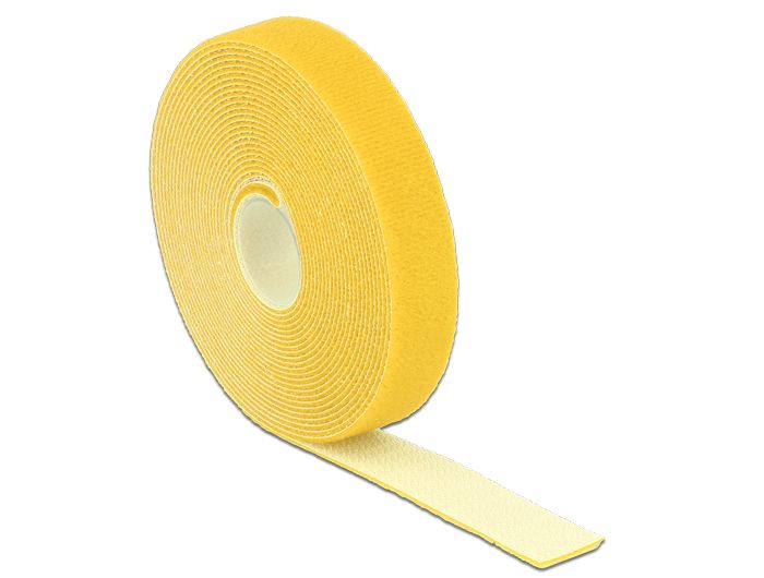 DeLOCK 18739 - Klittenband - 20 mm - Geel