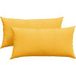Coussin de canapé 2 pièces jaune clair 80 x 40 cm