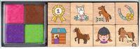 Moses Stempelset Paarden Junior - 9-delig - 12,5 x 3,5 cm - Hout