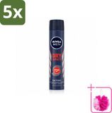 NIVEA MEN Vaporisateur anti-transpirant Dry Impact - 5 x 200 ml