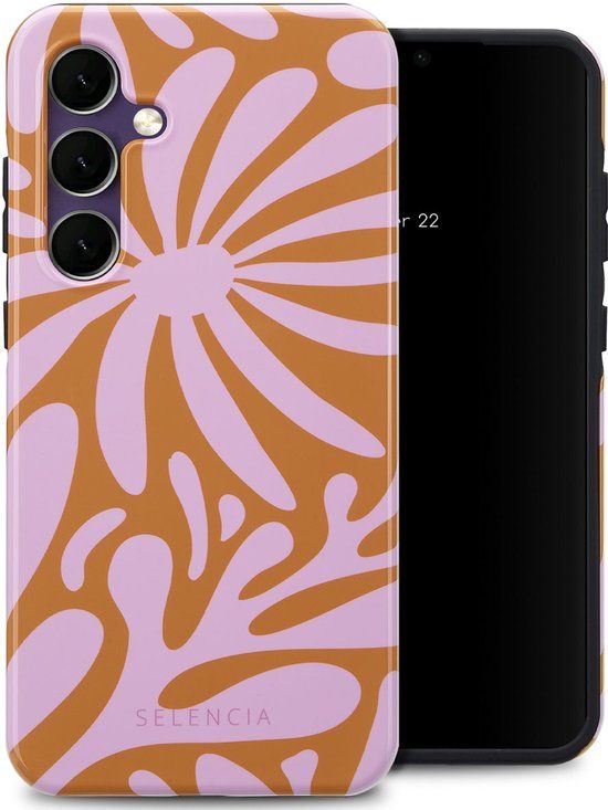 Selencia Hoesje - Geschikt voor Samsung Galaxy S24 FE - Backcover - Modern Bloom Pink