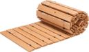 Chemin de jardin en bois, 8 pi L x 17 po L, allée de jardin droite antidérapante, chemin d'extérieur en cèdre déroulable avec connexion par câble métallique, pavé de jardin décoratif pour fête de mariage dans le jardin