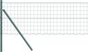 vidaXL Euro-hek met grondbevestiging 10 x 0,4 m PVC-Coated Staal Groen