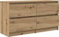 Meuble TV chêne artisanal 100x35x54 cm bois traité