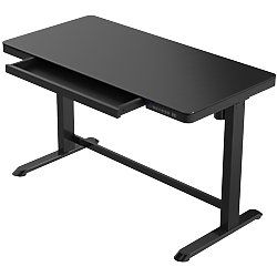 Euroseats Zit-Stand Workstation 75.WER.GL.BL Zwart glas Hoogte verstelbaar 720 - 1210 mm