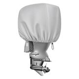 Buitenboordmotor afdekzeil, 600D, waterdicht, universeel, voor buitenboordmotor, mercury, Yamaha, Suzuki, Evinrude, grijs