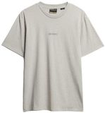 Superdry Micro Logo T-shirt Heren Relaxed Fit Vapor Grey XXXL