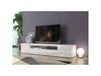 Dmora Meuble TV Jesse Buffet bas de salon avec 3 portes base meuble TV 100% Made in Italy cm 200x40h37 Blanc brillant