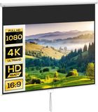 HOMCOM Projectiescherm Kunststof, Metaal 283L x 8B x 192H cm Wit