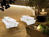 Merkloos Set van 3 biertafelhoezen 220 x 50 x 80 cm Blanc