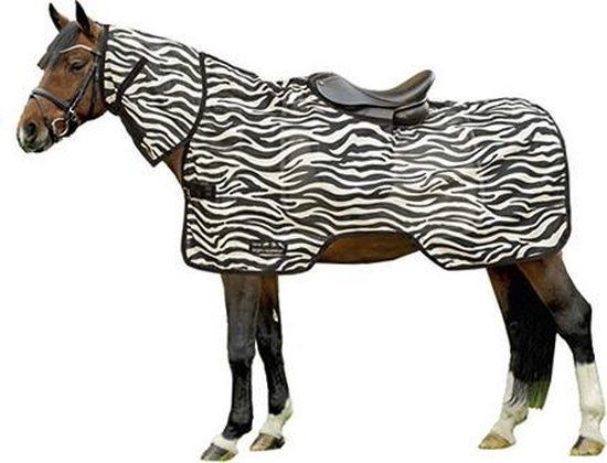 HKM Vliegenuitrijdeken -Zebra- wit/zwart 215