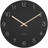Karlsson Wandklok Charm - Gegraveerde cijfers Zwart - Small - Ø30cm