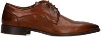 Manfield - Heren - Bruine leren veterschoenen - Maat 45
