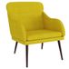 VidaXL Fauteuil 63x76x80 cm fluweel geel