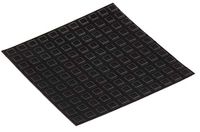 RS PRO Zelfklevende voeten, lijm, vierkant, 2,5 mm, zwart, diameter 10,2 mm, PUR, max. 65,6 °C, verpakking van 121 stuks