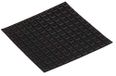 RS PRO Zelfklevende voeten, lijm, vierkant, 2,5 mm, zwart, diameter 10,2 mm, PUR, max. 65,6 °C, verpakking van 121 stuks