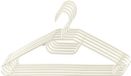 KADAX Kleerhangers van kunststof, 5 stuks, 360° draaibare haak, ingekerfde schouders, broekstang, ruimtebesparende, antislip, garderobehanger voor overhemd, broeken, rok, jashanger (crème)
