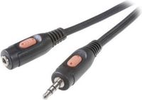 SpeaKa Professional SP-7869784 Jackplug Audio Verlengkabel [1x Jackplug male 3,5 mm - 1x Jackplug female 3,5 mm] 5.00 m Zwart