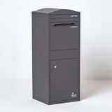 Smart Parcel Box™ Pakketbrievenbus – Pakketbox / Pakketkluis – Gegalvaniseerd Staal – Gebogen Dak – Grijs