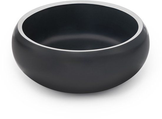 Lionto Roestvrijstalen Voerbak, 1070 ml, Zwart, Antislip