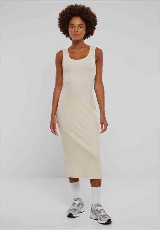 Urban Classics Rib Top Lange Jurk - Beige - Maat M - Vrouwen