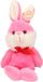 Heunec Paashaas/haas/konijn knuffel dier - zachte pluche - roze - cadeau - 32 cm - met strikje
