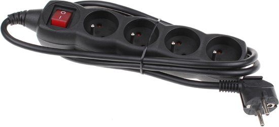 Chacon 44023 - 4-Way Power Strip - 1.5m Cable