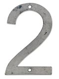 Chapuis CPA2 Nummer Verf 2 Arial Font, Staal Grijs, 12 cm