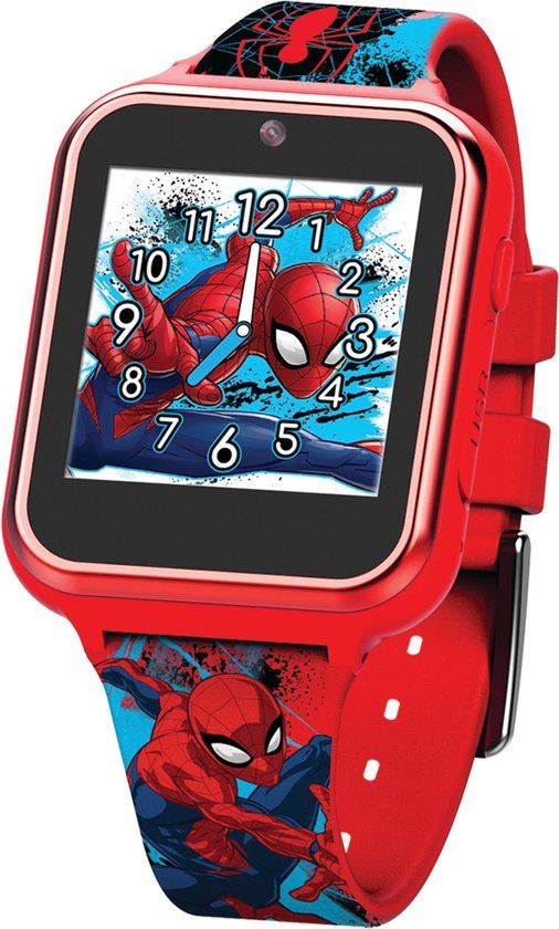 Accutime Spider-Man Smartwatch voor Kinderen - Selfie Camera, Foto & Video - Rood