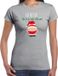 Bellatio Decorations fout Kerst t-shirt dames - Kerstman - grijs - Merry Christmas XXL