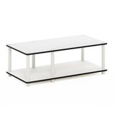 Furinno Just No Tools medium televisiestandaard, tv-standaard, salontafel, wit, 80 (breedte) x 27,7 (hoogte) x 39,6 (diepte) cm