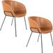 Zuiver Feston Chaises de salle à manger accoudoir Brun - Set de 2