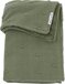 Meyco Baby Mini Knots Teddy Wiegdeken - Forest Green - 75x100cm