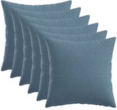 vidaXL - Kussensloop - 6 stuks - HEERLEN - Jeans Blauw - 45 x 45 cm - Katoensatijn