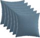 vidaXL - Kussensloop - 6 stuks - HEERLEN - Jeans Blauw - 45 x 45 cm - Katoensatijn