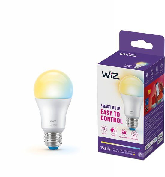 WiZ Lamp - Slimme LED-Verlichting - Warm- tot Koelwit Licht - E27 - 100W - Mat - Wi-Fi