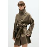 Mango trench-coat à ceinture - kaki