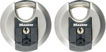MASTER LOCK 70 mm RVS Discushangslot - 2 stuks - Weerbestendig - Zwart/Zilver